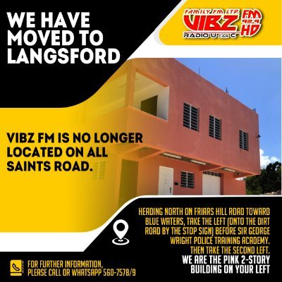 Listen to Vibz FM - Saint John´s, 92.9 MHz FM 
